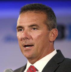 Ohio State head football coach Urban Meyer speaks during a news conference at the Big Ten conference football media day Wednesday, July 24, 2013, in Chicago. (AP Photo/M. Spencer Green)